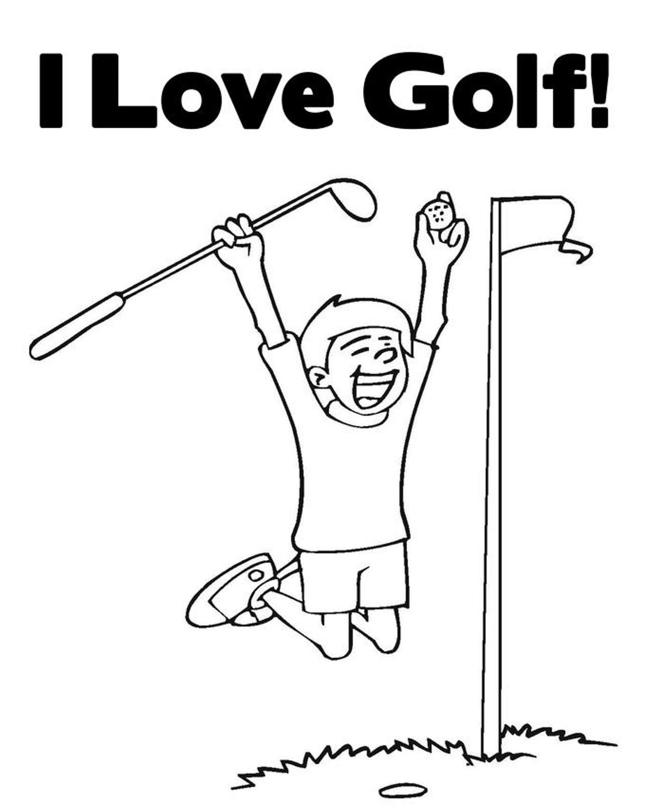 1295x1610 Golf Coloring Page