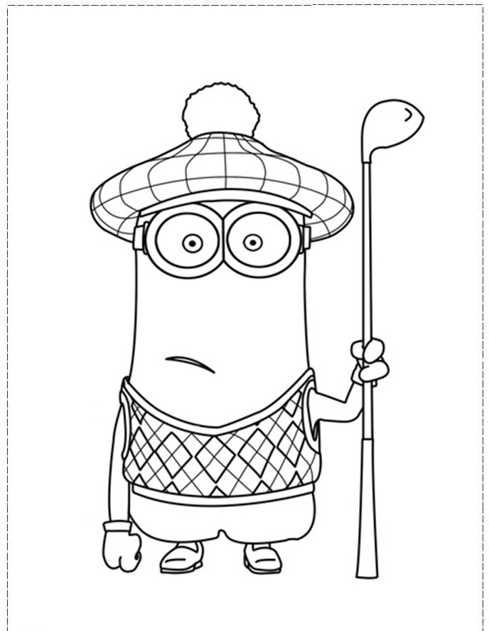 688x887 Golf Coloring Pages