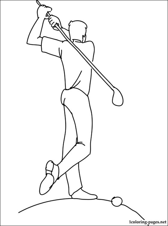560x750 Golf Coloring Page Coloring Pages