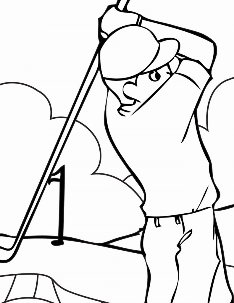 791x1024 Golf Coloring Pages Birthday Printable For Page