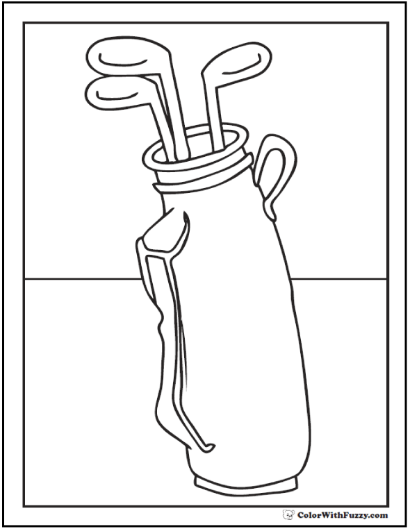 590x762 Golf Coloring Pages Customize And Print Pdf