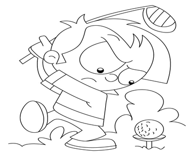 Golf Coloring Pages Page Image Clipart Images 400x322 Golf Coloring Pages Page Image Clipart Images