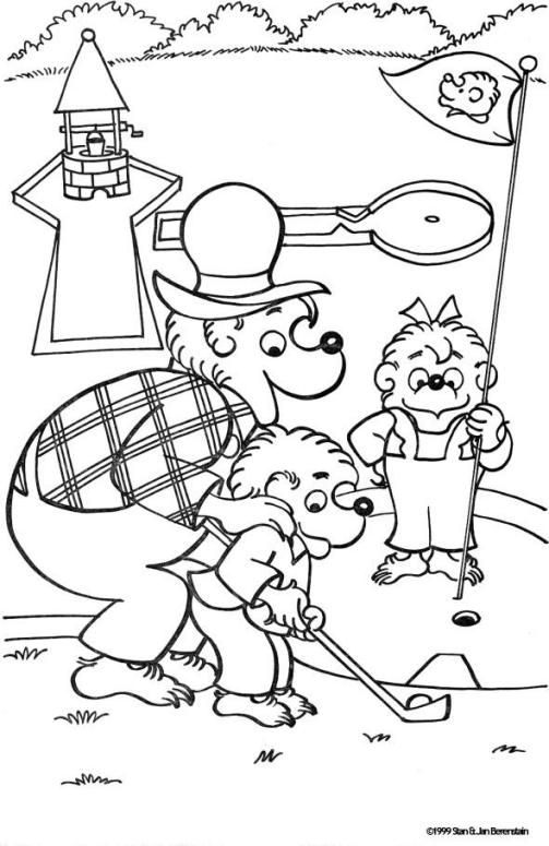 Mini Golf Berenstain Bears Coloring Page! The Berenstain Bears 503x775 Mini Golf Berenstain Bears Coloring Page! The Berenstain Bears