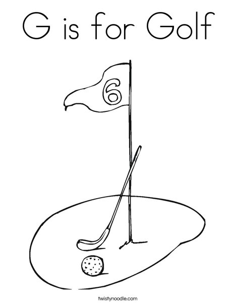 G Is For Golf Coloring Page 468x605 G Is For Golf Coloring Page