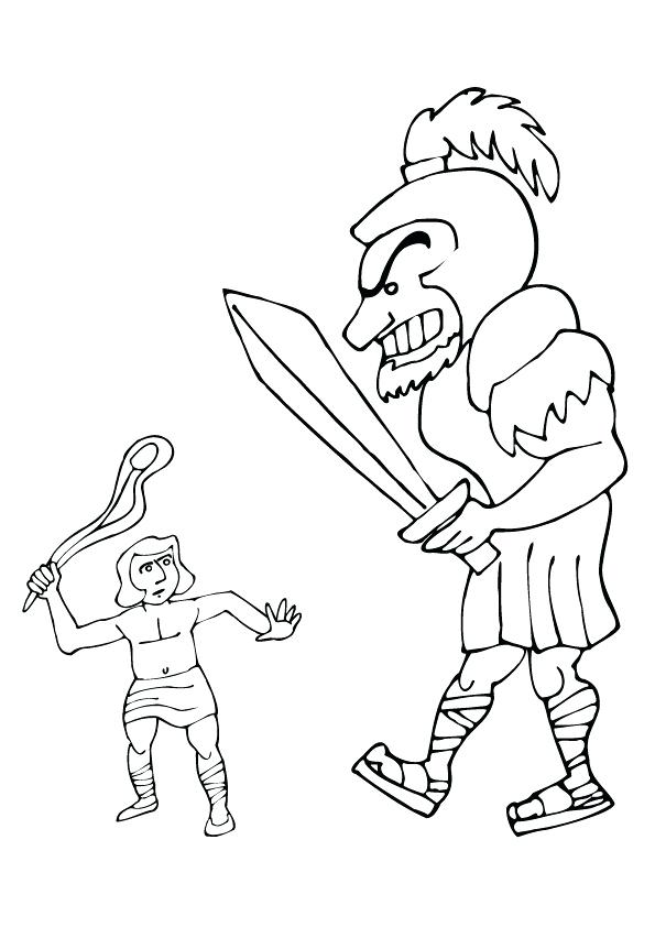 595x842 David And Goliath Coloring Pages Free And Coloring Pages To Print