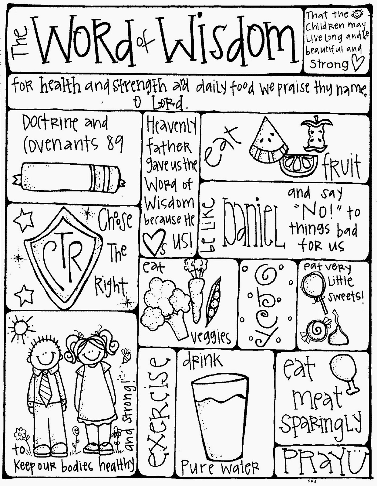 1243x1600 Melonheadz Lds Illustrating Word Of Wisdom Coloring Page