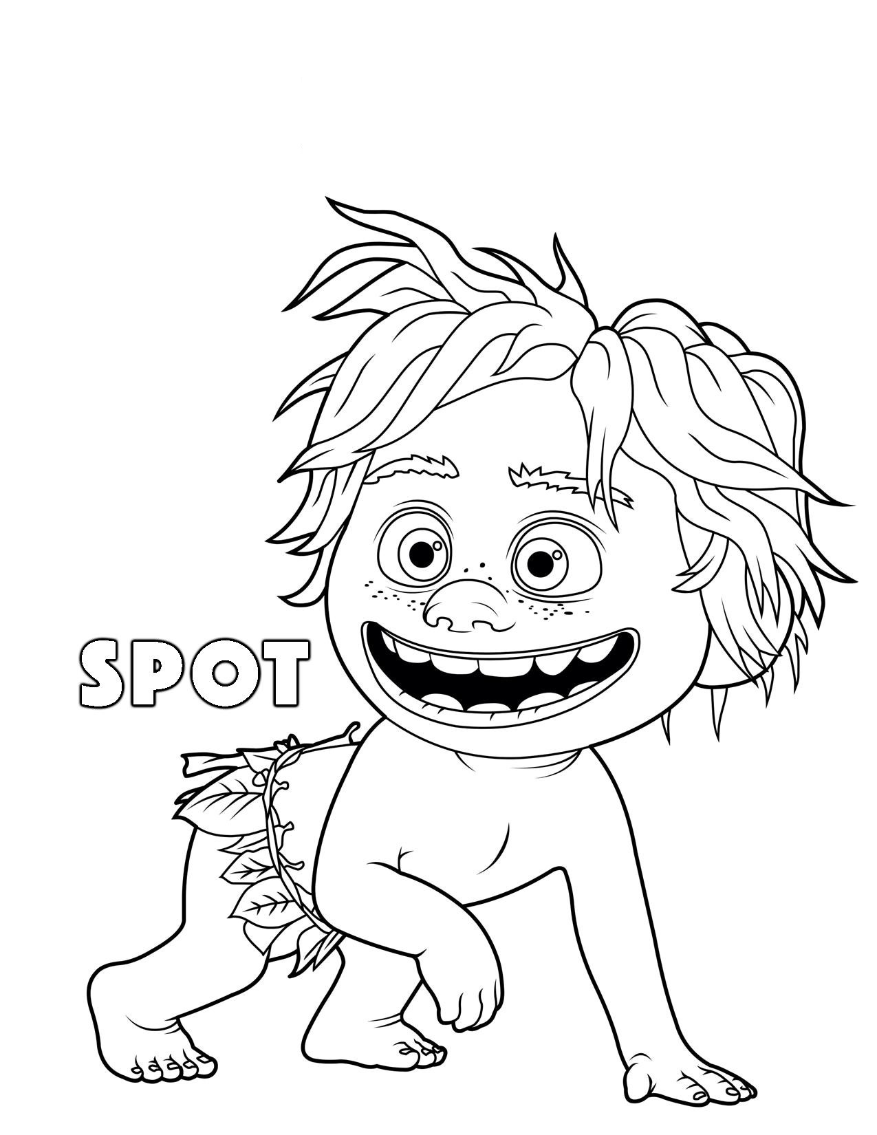 1275x1650 The Good Dinosaur Spot Coloring Pages