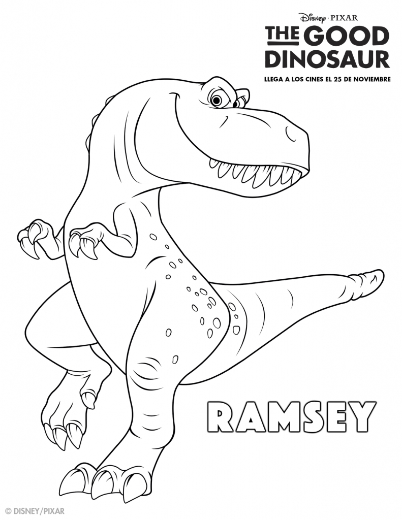 791x1024 Printable The Good Dinosaur Coloring Pages Ramsey Kg Art