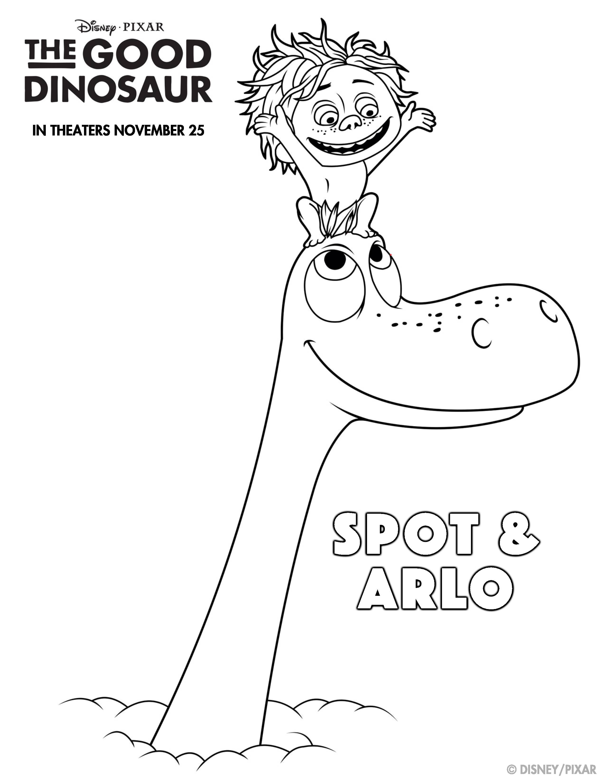 2550x3300 The Good Dinosaur Coloring Pages And Activity Sheets