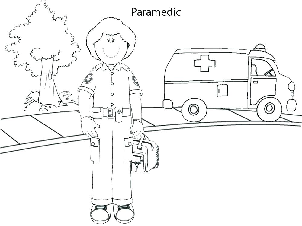 1000x750 Occupations Coloring Pages Paramedic Coloring Pages Occupations