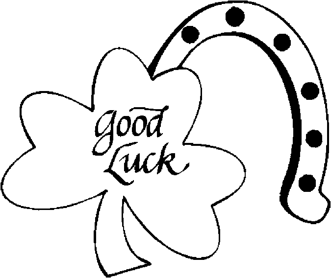 675x568 Shamrock Good Luck Coloring Page