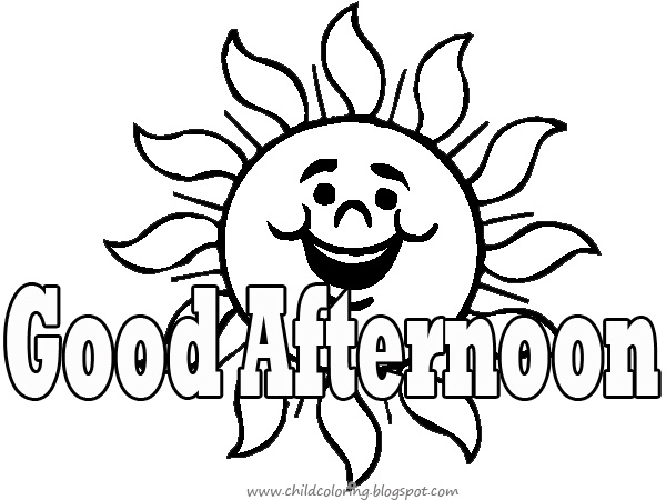 Good Afternoon Coloring ~ Child Coloring 600x450 Good Afternoon Coloring ~ Child Coloring