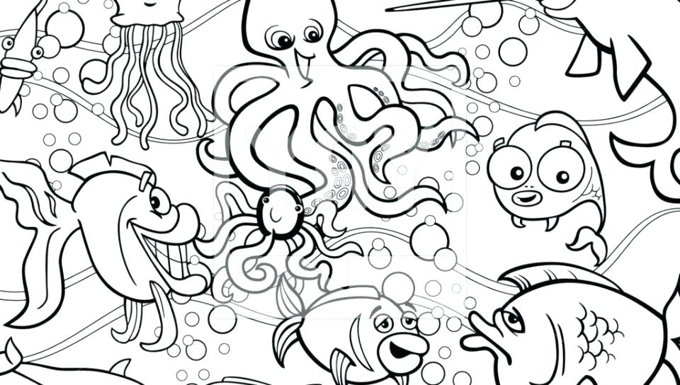 Sea Creatures Coloring Page Go Digital With Us Sea Animals 960x544 Sea Creatures Coloring Page Go Digital With Us Sea Animals