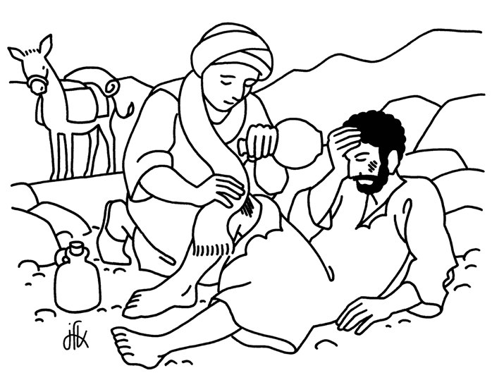698x539 Good Samaritan Coloring Pages