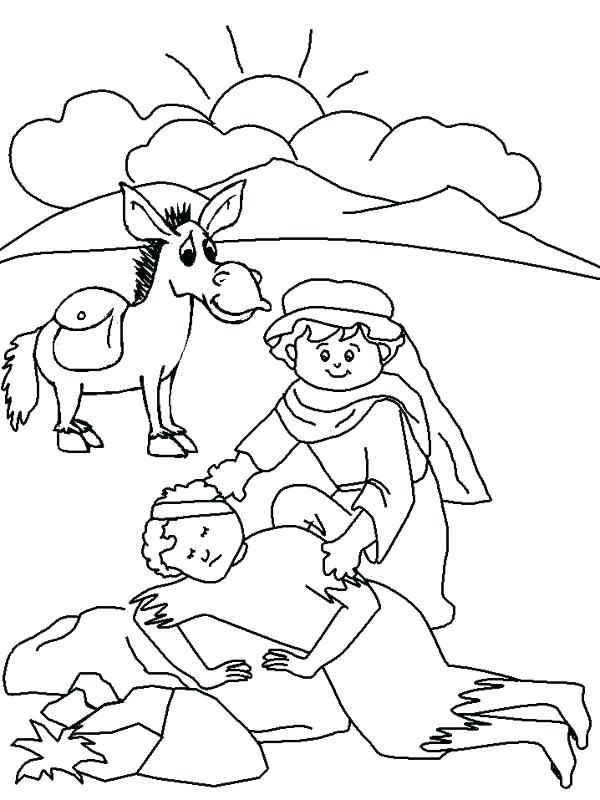 600x800 Parable Of The Good Samaritan Coloring Page As Well As Good