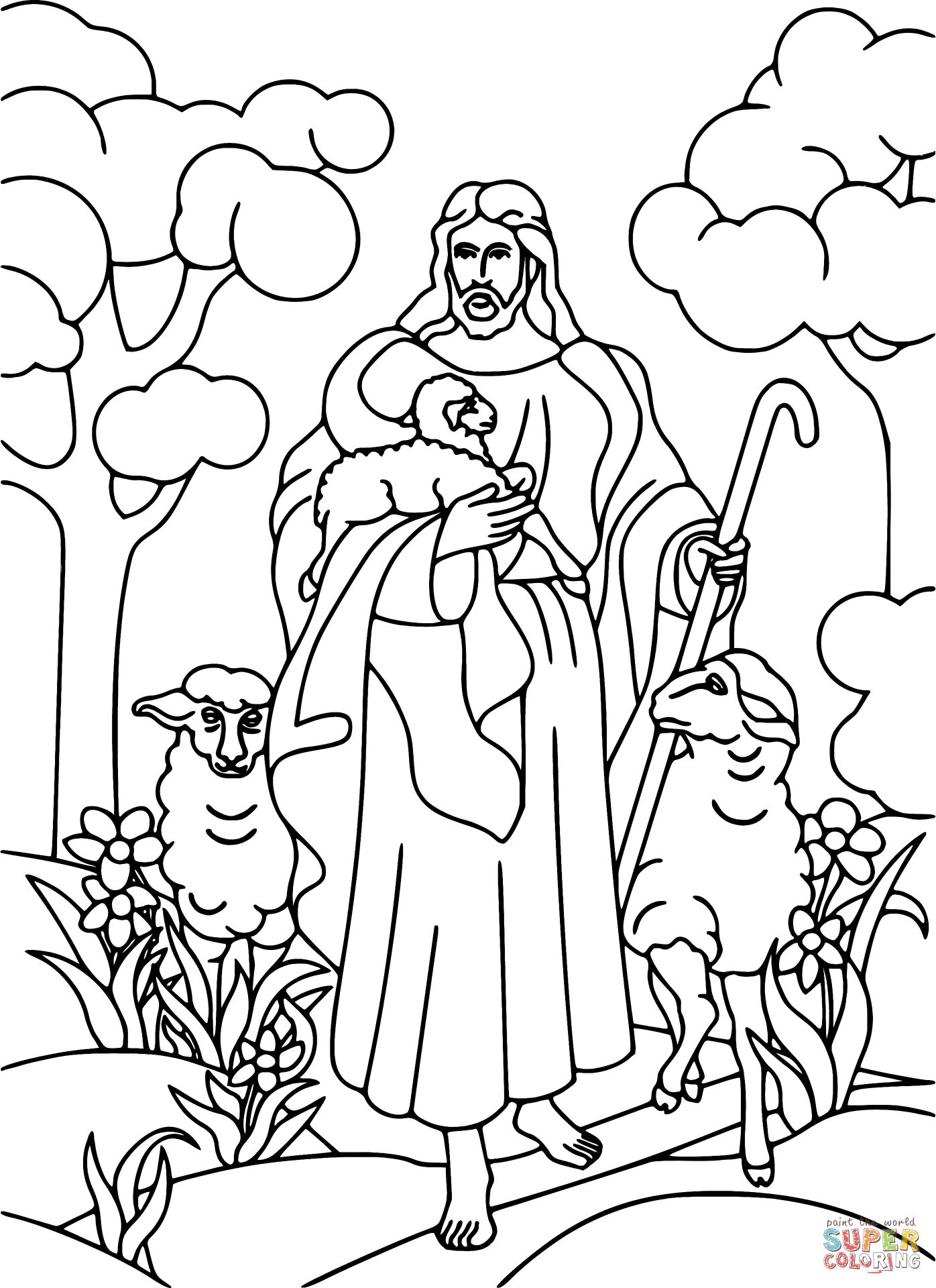 Jesus Holding Lamb Coloring Page For The Good Shepherd Coloring 1396x1920 Jesus Holding Lamb Coloring Page For The Good Shepherd Coloring