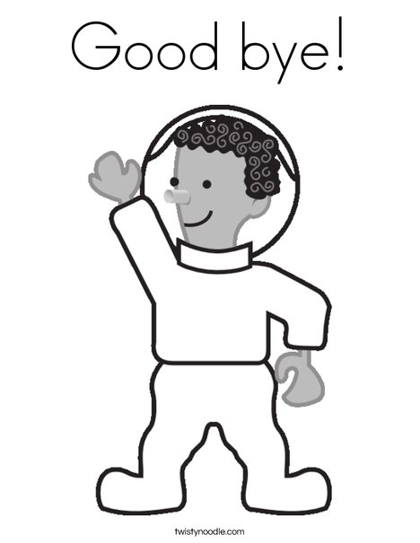 Good Bye Coloring Page 468x605 Good Bye Coloring Page