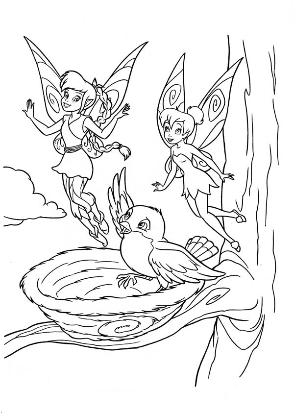 Tinkerbell And Fawn Say Goodbye To A Bird In Disney Fairies 600x843 Tinkerbell And Fawn Say Goodbye To A Bird In Disney Fairies