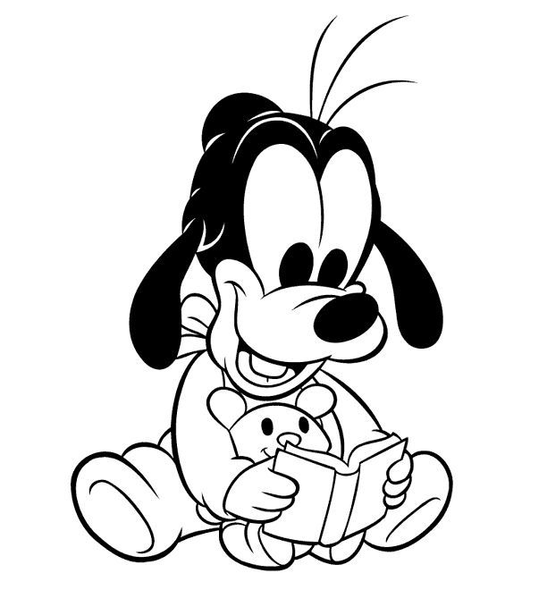 Baby Goofy Coloring Pages 612x660 Baby Goofy Coloring Pages