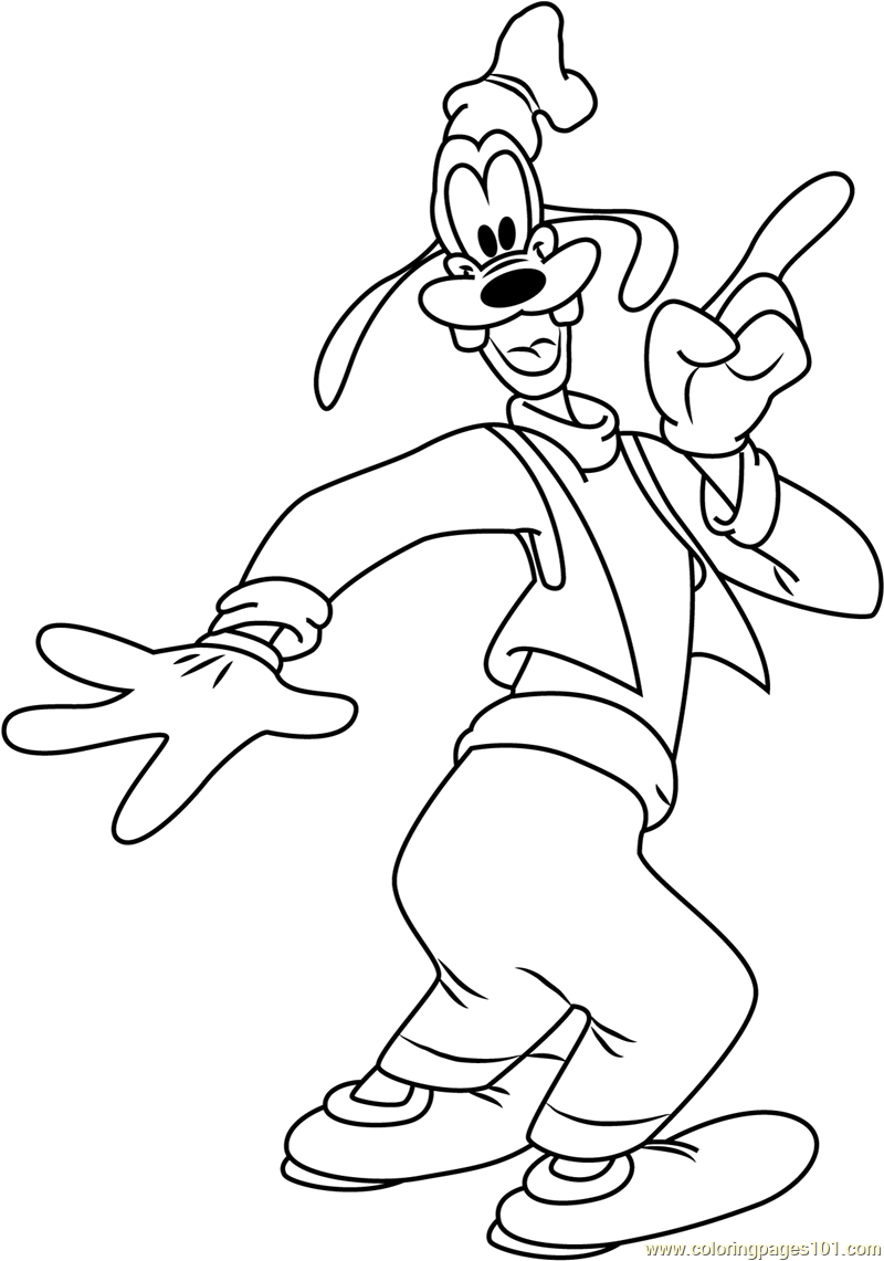 Goofy A Tall Dog Coloring Page 800x1141 Goofy A Tall Dog Coloring Page