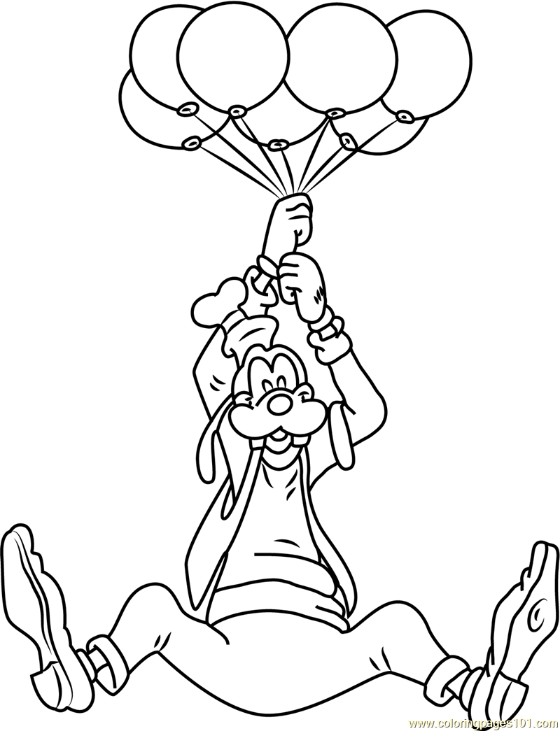 Quality Goofy Coloring Pages With Balloons Pag 800x1045 Quality Goofy Coloring Pages With Balloons Pag