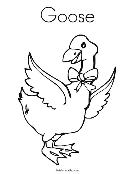 468x605 Goose Coloring Page