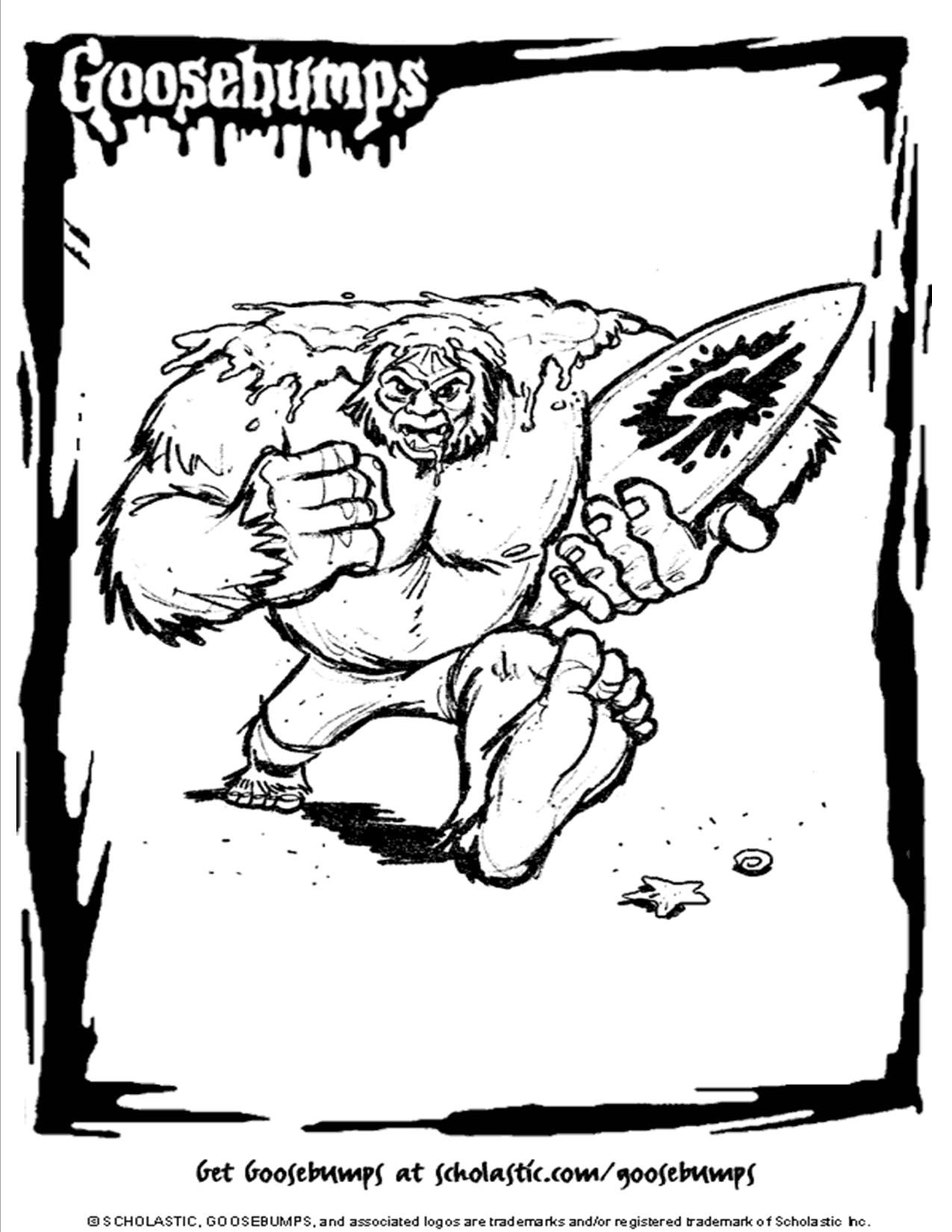 Scholastic Goosebumps Werewolf Coloring Page. Movie Theater 1275x1650 Scholastic Goosebumps Werewolf Coloring Page. Movie Theater