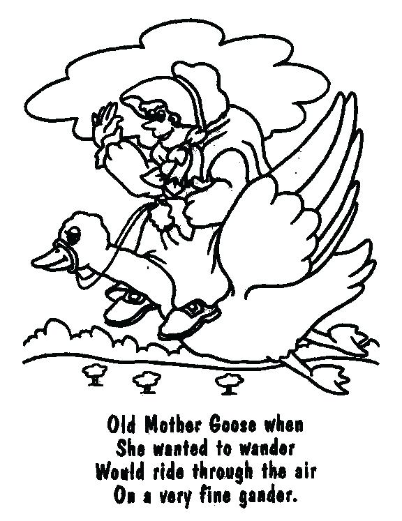 Goose Coloring Page Goose Coloring Page Mother Goose Coloring 576x747 Goose Coloring Page Goose Coloring Page Mother Goose Coloring