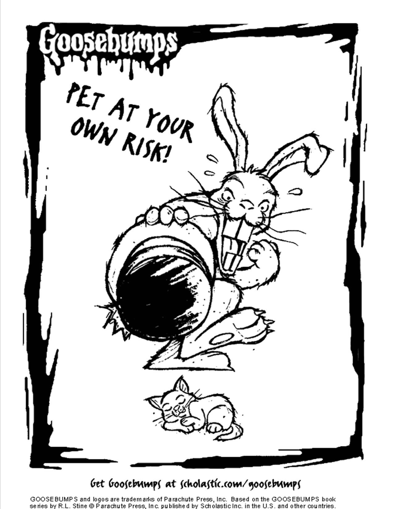 1275x1650 Scholastic Goosebumps Rabbit Coloring Page Movie Theater Best