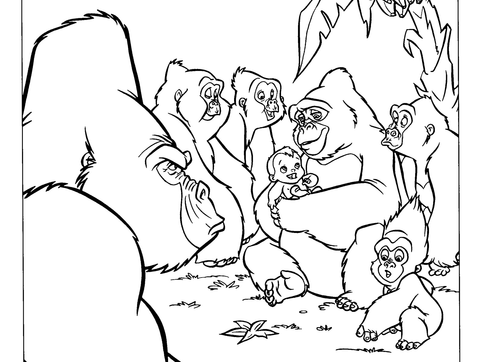 1600x1200 Gorilla Coloring Pages Gallery
