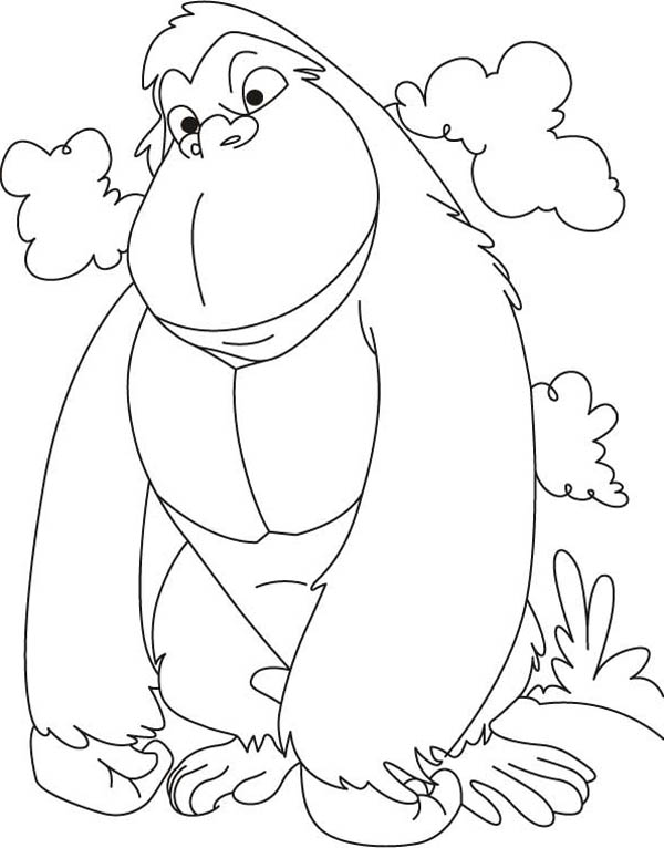 600x766 Tarzans Animal Parents Gorilla Coloring Page Free Amp Printabl
