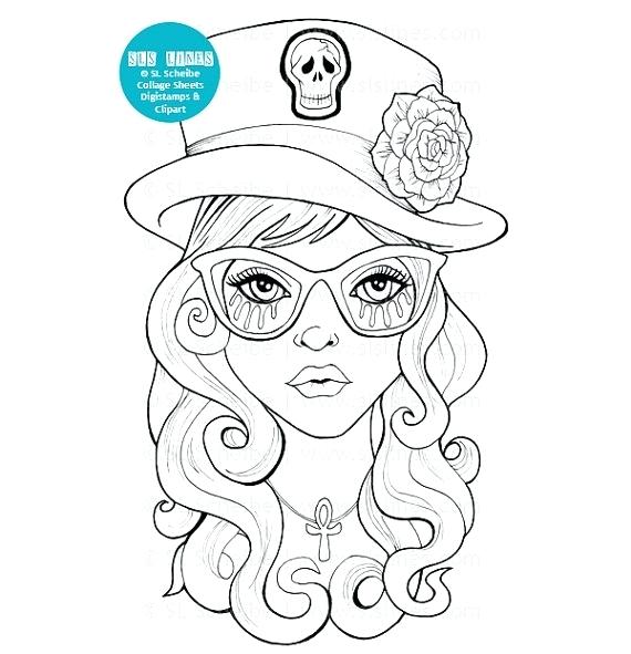 Goth Coloring Pages Goth Girl Digital Stamp With Top Hat Cute Goth 570x591 Goth Coloring Pages Goth Girl Digital Stamp With Top Hat Cute Goth