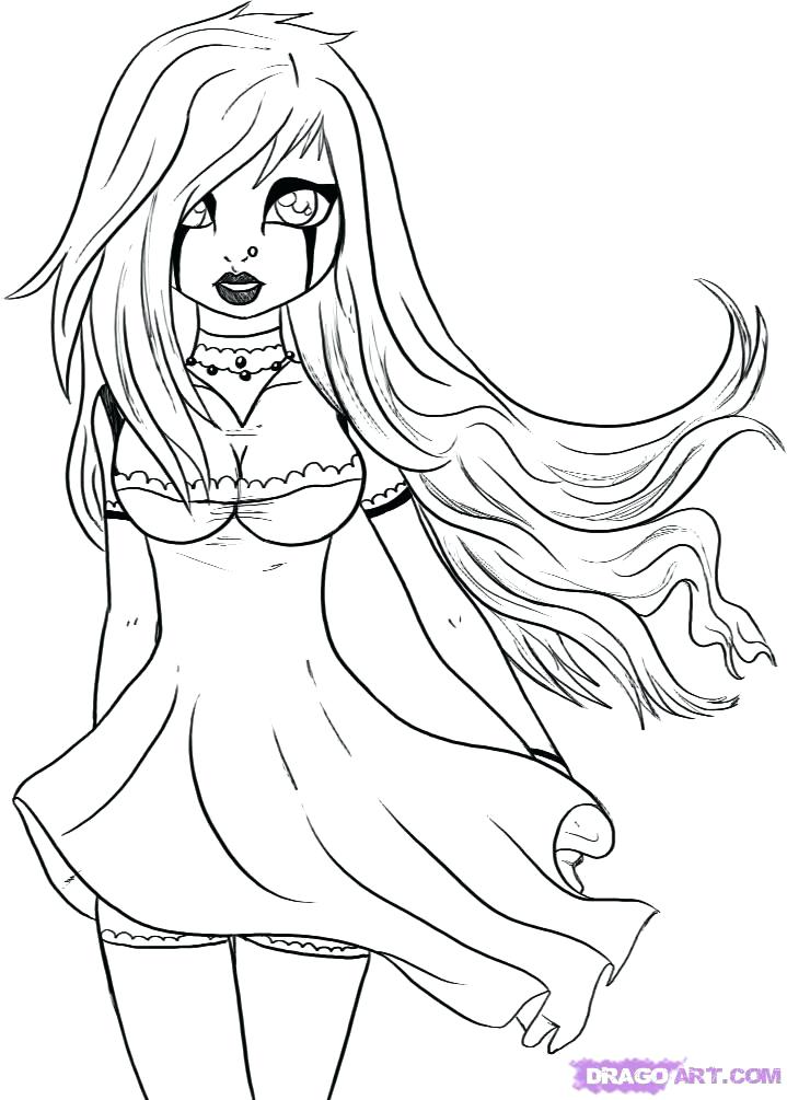 719x1005 Gothic Coloring Pages Gothic Anime Colouring Pages Coloring Fairy