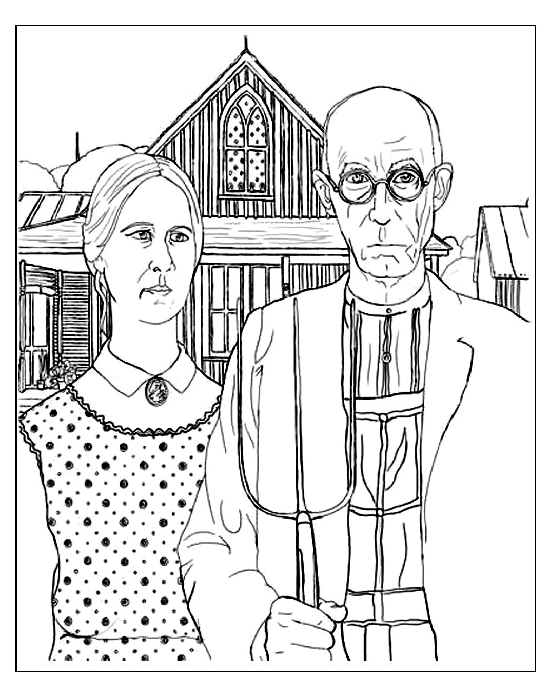 1072x1359 Grant Wood American Gothic