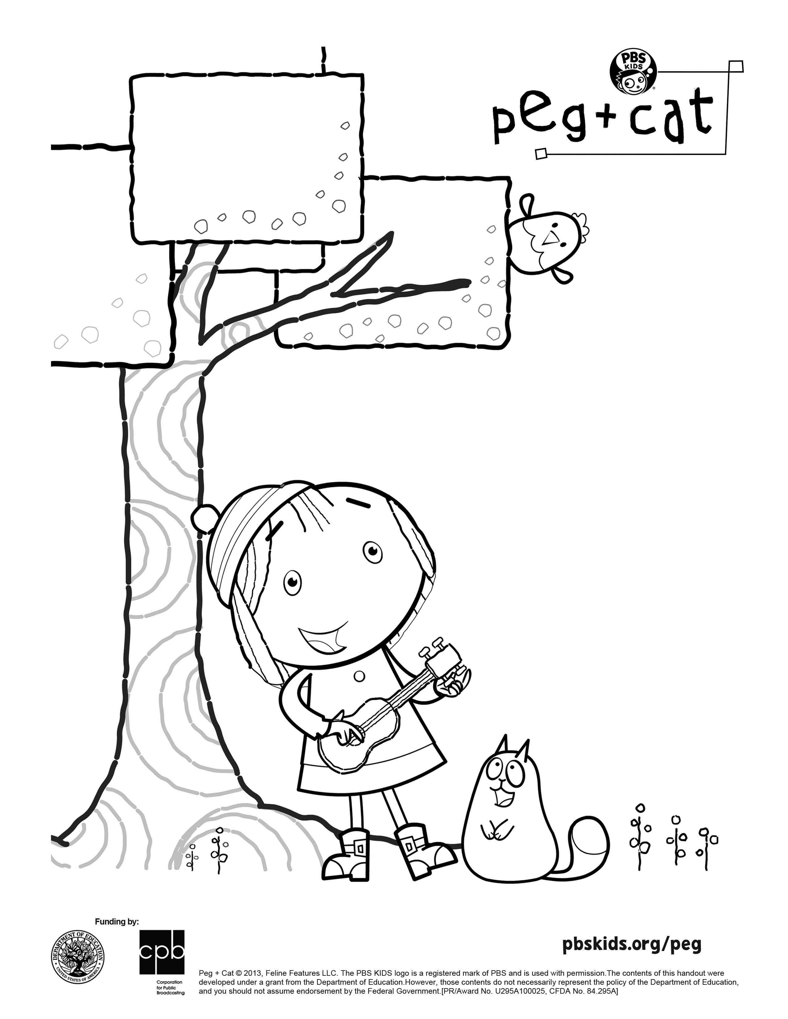 2550x3300 Cool Peg Cat Coloring Sheet Peg Cat Free Coloring