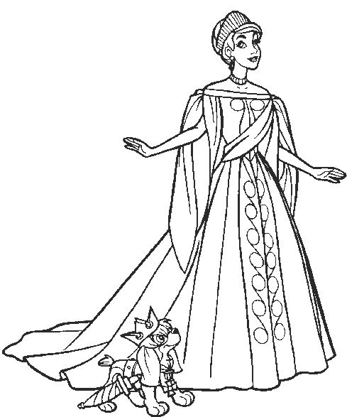 Princess Anastasia With Dog Coloring Pages Coloring Page 489x587 Princess Anastasia With Dog Coloring Pages Coloring Page