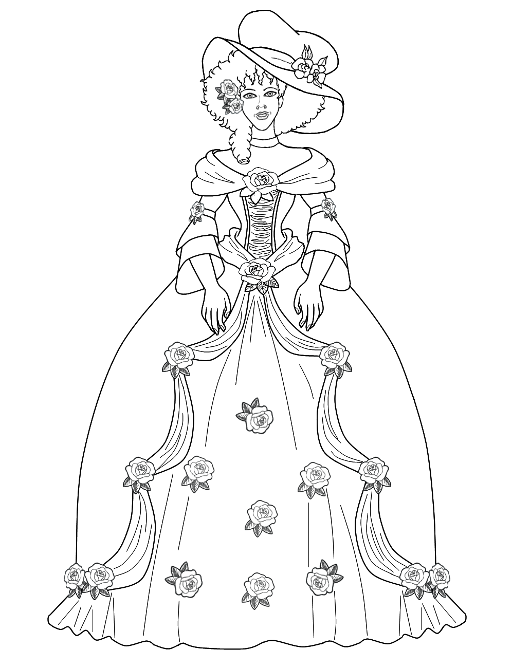 Ball Gown Coloring Pages 996x1300 Ball Gown Coloring Pages