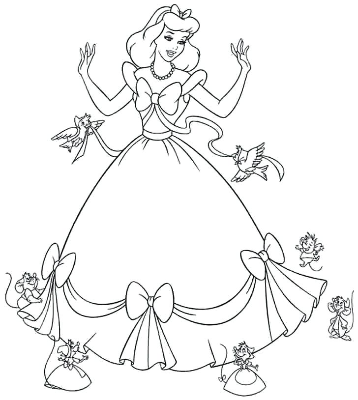 Cinderella Coloring Pages Cinderella And Her Beautiful Gown 728x814 Cinderella Coloring Pages Cinderella And Her Beautiful Gown