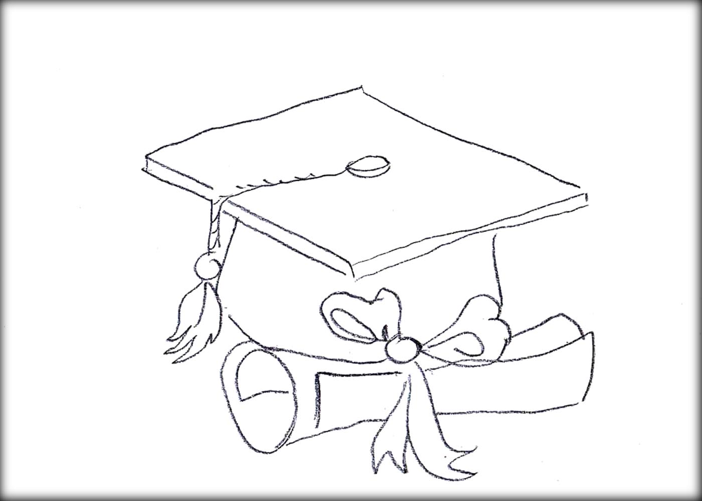 Graduation Cap Coloring Page Printable 1400x1000 Graduation Cap Coloring Page Printable