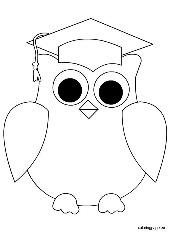 Owl Graduation Coloring Page 595x804 Owl Graduation Coloring Page