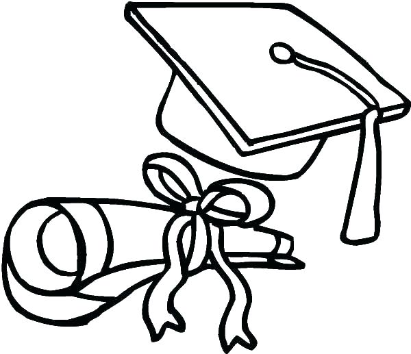 600x517 Graduation Cap Coloring Page Charming Graduation Coloring Pages