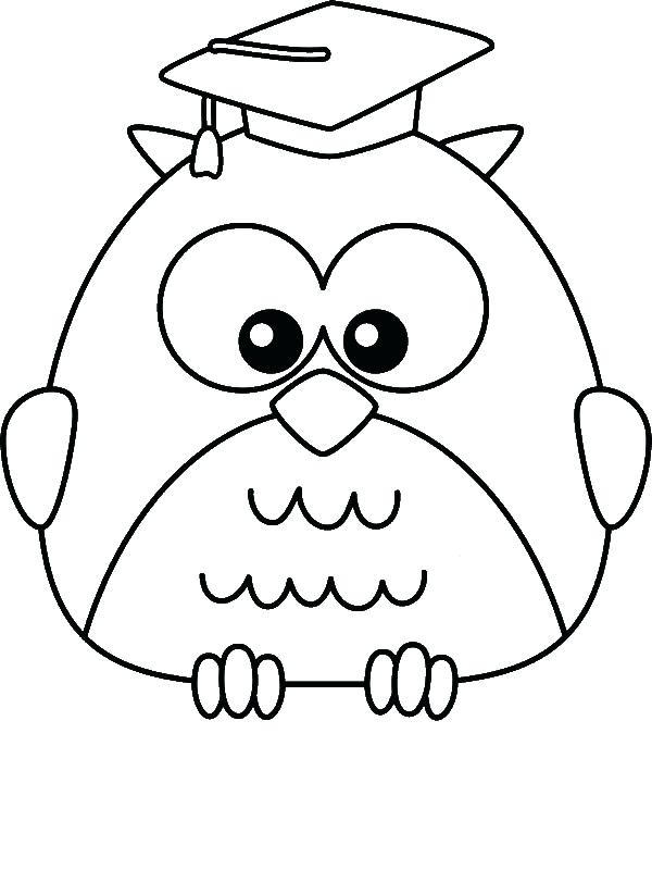 600x800 Graduation Coloring Pages Graduate Owl Coloring Page By Years Old