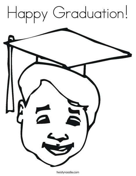 468x605 Happy Graduation Coloring Page
