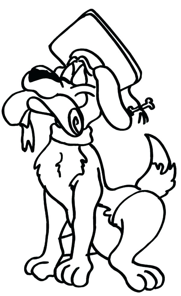 600x980 Graduation Coloring Pages Captivating Dog Pictures To Color