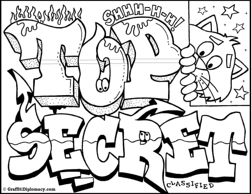 Graffiti Coloring Pages Characters 996x768 Graffiti Coloring Pages Characters