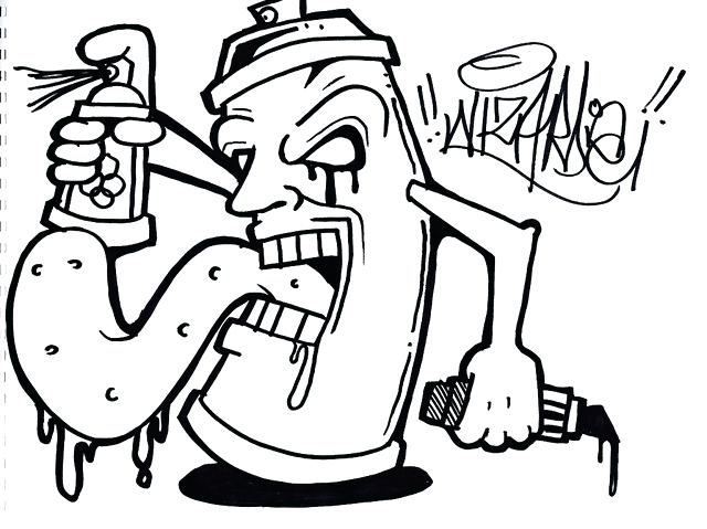 Graffiti Characters Coloring Pages at GetColorings.com | Free printable ...