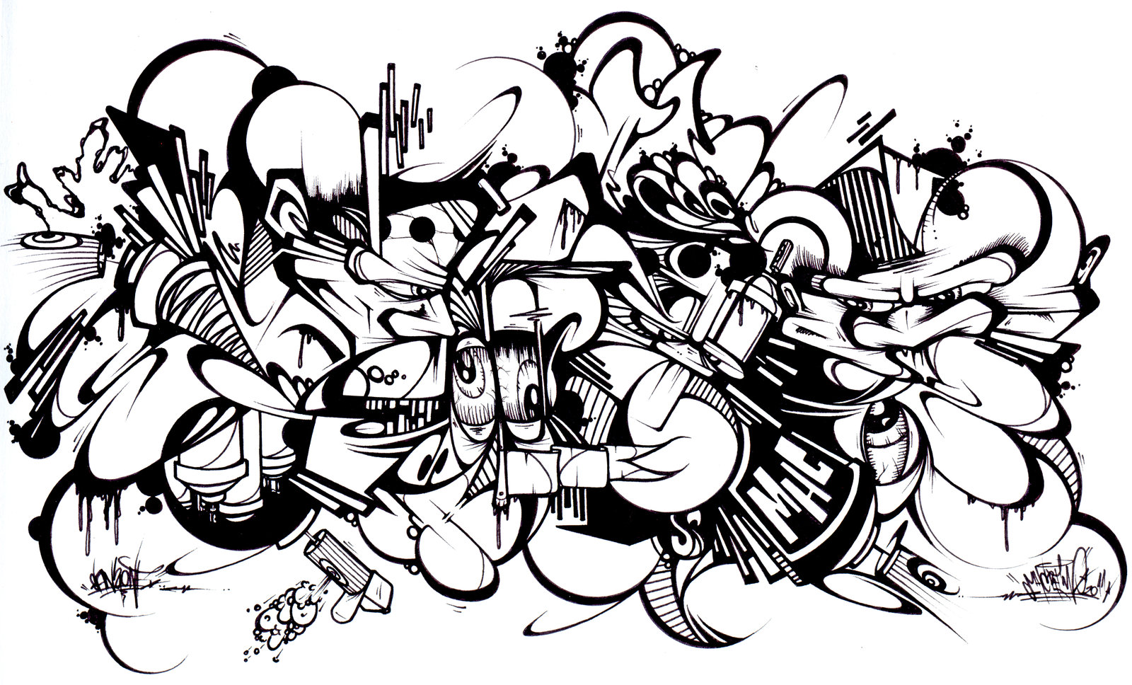 Graffiti Coloring Coloring Pages