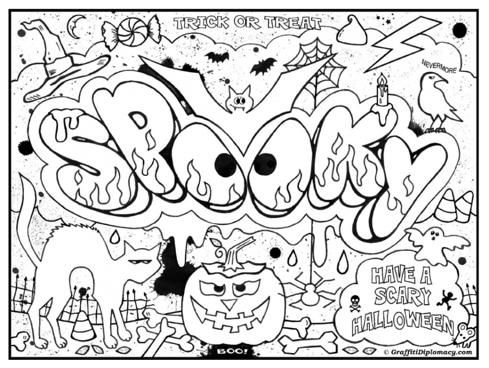 Free Printable Graffiti Coloring Pages 960x722 Free Printable Graffiti Coloring Pages