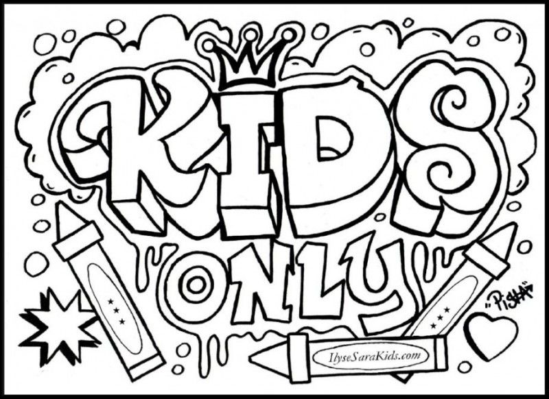 800x582 Graffiti Coloring Pages Teen Girls 3 For Adults 22967