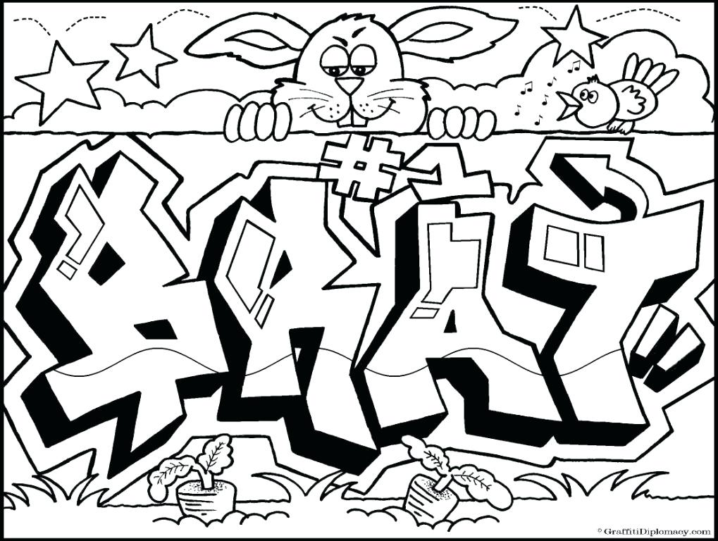 1019x768 Printable Graffiti Coloring Pages Graffiti Color Pages 8 Images